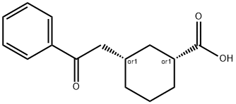 CIS-3-(2-OXO-2-PHENYLETHYL)CYCLOHEXANE-1-CARBOXYLIC ACID Structure