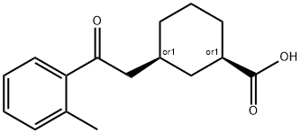 (1R,3S)-3-(2-氧代-2-(邻甲苯基)乙基)环己烷-1-羧酸, 735275-05-5, 结构式