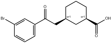 735275-14-6 (1R,3S)-3-(2-(3-溴苯基)-2-氧乙基)环己烷-1-羧酸