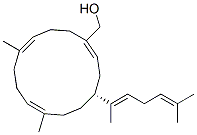 (4R,1Z,7E,11Z)-4-[(E)-1,5-Dimethyl-1,4-hexadienyl]-7,11-dimethylcyclotetradeca-1,7,11-triene-1-methanol 结构式