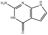 2-氨基-4-羟基吡咯并[2,3-d]嘧啶 结构式