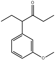 3-(m-メトキシフェニル)-4-ヘキサノン 化学構造式