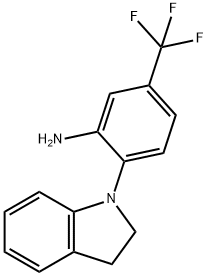 2-(2,3-Dihydro-1H-indol-1-yl)-5-(trifluoromethyl)-phenylamine,73551-84-5,结构式