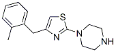 1-[4-[(2-methylphenyl)methyl]-1,3-thiazol-2-yl]piperazine,73553-66-9,结构式