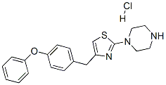1-[4-[(4-フェノキシフェニル)メチル]-2-チアゾリル]ピペラジン・塩酸塩 化学構造式