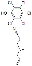 2,3,4,5,6-pentachlorophenol, 3-(prop-2-enylamino)propanenitrile Structure