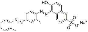 sodium 6-hydroxy-5-[[4-(o-tolylazo)-o-tolyl]azo]naphthalene-2-sulphonate ,7357-71-3,结构式