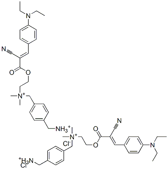 73570-66-8 bis[[2-[[2-cyano-3-[4-(diethylamino)phenyl]-1-oxoallyl]oxy]ethyl]dimethyl(p-xylene-alpha,alpha'-diammonium)] dichloride