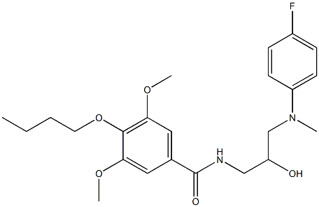 73584-26-6 4-Butoxy-3,5-dimethoxy-N-(3-((4-fluorophenyl)methylamino)-2-hydroxypro pyl)benzamide