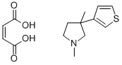 1,3-Dimethyl-3-(3-thienyl)pyrrolidine (Z)-2-butenedioate 化学構造式