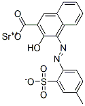 strontium 3-hydroxy-4-[(4-methyl-2-sulphonatophenyl)azo]-2-naphthoate Structure