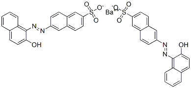 2-Naphthalenesulfonic acid, 6-(2-hydroxy-1-naphthalenyl)azo-, barium salt (2:1) Structure