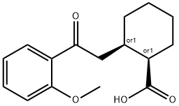CIS-2-[2-(2-メトキシフェニル)-2-オキソエチル]シクロヘキサン-1-カルボン酸 化学構造式