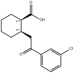 CIS-2-[2-(3-CHLOROPHENYL)-2-OXOETHYL]CYCLOHEXANE-1-CARBOXYLIC ACID Structure