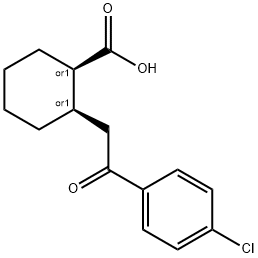 (1R,2R)-2-(2-(4-氯苯基)-2-氧乙基)环己烷-1-羧酸, 736136-41-7, 结构式