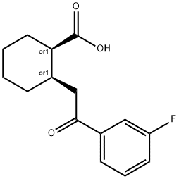 CIS-2-[2-(3-FLUOROPHENYL)-2-OXOETHYL]CYCLOHEXANE-1-CARBOXYLIC ACID Structure