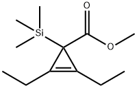 2-Cyclopropene-1-carboxylicacid,2,3-diethyl-1-(trimethylsilyl)-,methylester(9CI) 化学構造式