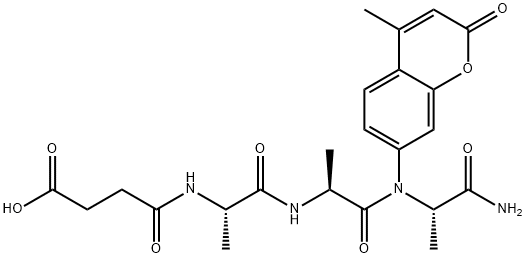 Suc-L-Ala-L-Ala-L-Ala-(4-メチル-2-オキソ-2H-1-ベンゾピラン-7-イル)NH2 化学構造式