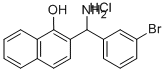 2-[AMINO-(3-BROMO-PHENYL)-METHYL]-NAPHTHALEN-1-OL HYDROCHLORIDE 结构式