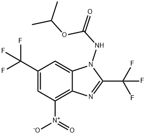 [4-Nitro-2,6-bis(trifluoromethyl)-1H-benzimidazol-1-yl]carbamic acid isopropyl ester Structure