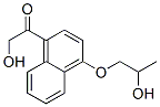2-ヒドロキシ-1-[4-(2-ヒドロキシプロポキシ)-1-ナフタレニル]エタノン 化学構造式