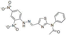 N-[4-[[2-(2,4-ジニトロフェニル)ヒドラゾノ]メチル]チアゾール-2-イル]アセトアニリド 化学構造式