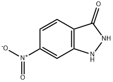 1,2-ジヒドロ-6-ニトロ-3H-インダゾール-3-オン 化学構造式