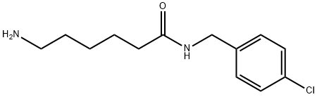 6-アミノ-N-(p-クロロベンジル)ヘキサンアミド・塩酸塩 化学構造式