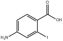 4-氨基-2-碘苯甲酸,73655-51-3,结构式