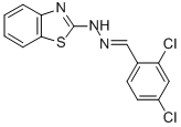2,4-ジクロロベンズアルデヒド(ベンゾチアゾール-2-イル)ヒドラゾン 化学構造式