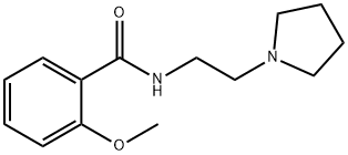 2-methoxy-N-[2-(1-pyrrolidinyl)ethyl]benzamide Struktur