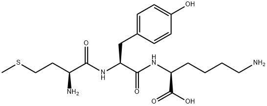 H-MET-TYR-LYS-OH 结构式