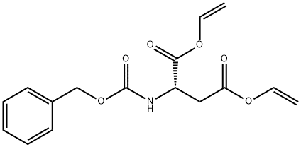 N-(ベンジルオキシカルボニル)-L-アスパラギン酸ジビニル 化学構造式