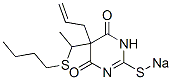 5-Allyl-5-[1-(butylthio)ethyl]-2-sodiothio-4,6(1H,5H)-pyrimidinedione Structure