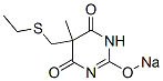 5-(Ethylthiomethyl)-5-methyl-2-sodiooxy-4,6(1H,5H)-pyrimidinedione Structure