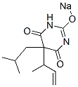 5-Isobutyl-5-(1-methyl-2-propenyl)-2-sodiooxy-4,6(1H,5H)-pyrimidinedione,73681-10-4,结构式