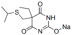 5-Ethyl-5-(isopropylthiomethyl)-2-sodiooxy-4,6(1H,5H)-pyrimidinedione 结构式