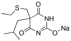 5-(Ethylthiomethyl)-5-isobutyl-2-sodiooxy-4,6(1H,5H)-pyrimidinedione 结构式