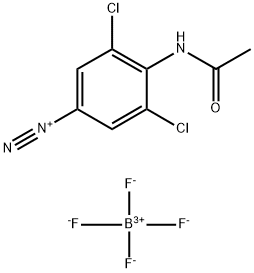 4-アセチルアミノ-3,5-ジクロロベンゼンジアゾニウム・テトラフルオロボラート 化学構造式