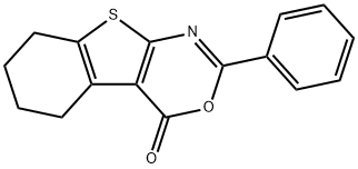 5,6,7,8-Tetrahydro-2-phenyl-4H-[1]benzothieno[2,3-d][1,3]<br>oxazin-4-one Struktur