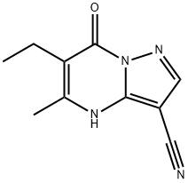 Pyrazolo[1,5-a]pyrimidine-3-carbonitrile, 6-ethyl-4,7-dihydro-5-methyl-7-oxo- (9CI) 化学構造式