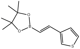 E-2-(Thiophen-3-yl)vinylboronic  acid  pinacol  ester Structure