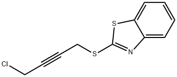 2-(4-Chloro-2-butynylthio)benzothiazole 结构式