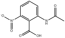 2-アセトアミド-6-ニトロ安息香酸 化学構造式