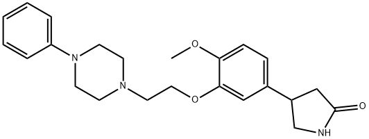 73725-74-3 4-[4-methoxy-3-[2-(4-phenyl-1-piperazinyl)ethoxy]phenyl]pyrrolidin-2-one