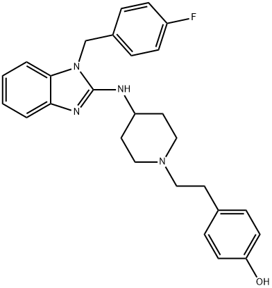 Phenol, 4-(2-(4-((1-((4-fluorophenyl)methyl)-1H-benzimidazol-2-yl)amin o)-1-piperidinyl)ethyl)-