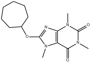 8-Cycloheptyloxy-3,7-dihydro-1,3,7-trimethyl-1H-purine-2,6-dione Structure