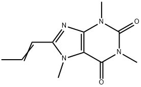 3,7-Dihydro-8-(1-propenyl)-1,3,7-trimethyl-1H-purine-2,6-dione 结构式