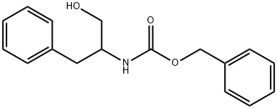 1-ベンジル-2-ヒドロキシエチルカルバミド酸ベンジル 化学構造式