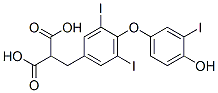 3,5-Diiodo-4-(4-hydroxy-3-iodophenoxy)benzylmalonic acid Structure